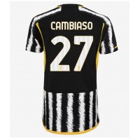 Camiseta Juventus Andrea Cambiaso #27 Primera Equipación Replica 2023-24 para mujer mangas cortas